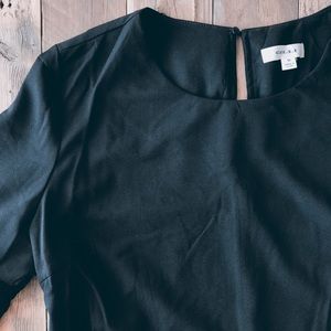 Lulu’s Black Bell-sleeved Dress